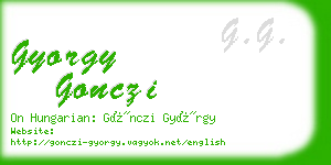 gyorgy gonczi business card